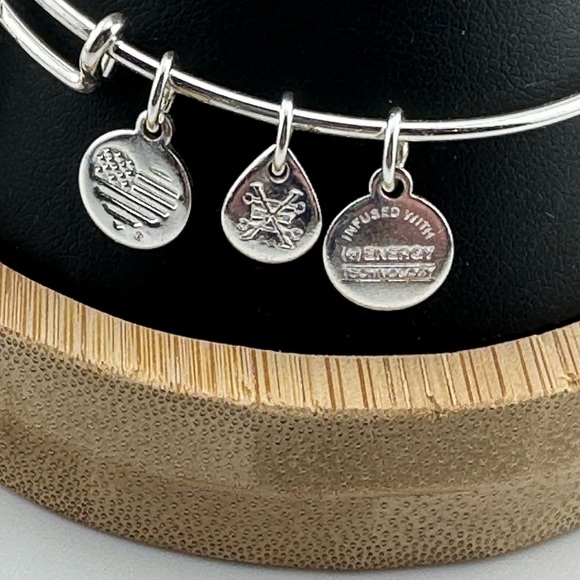 Alex And Ani April Birthstone Charm Bangle Bracelet - Picture 6 of 6